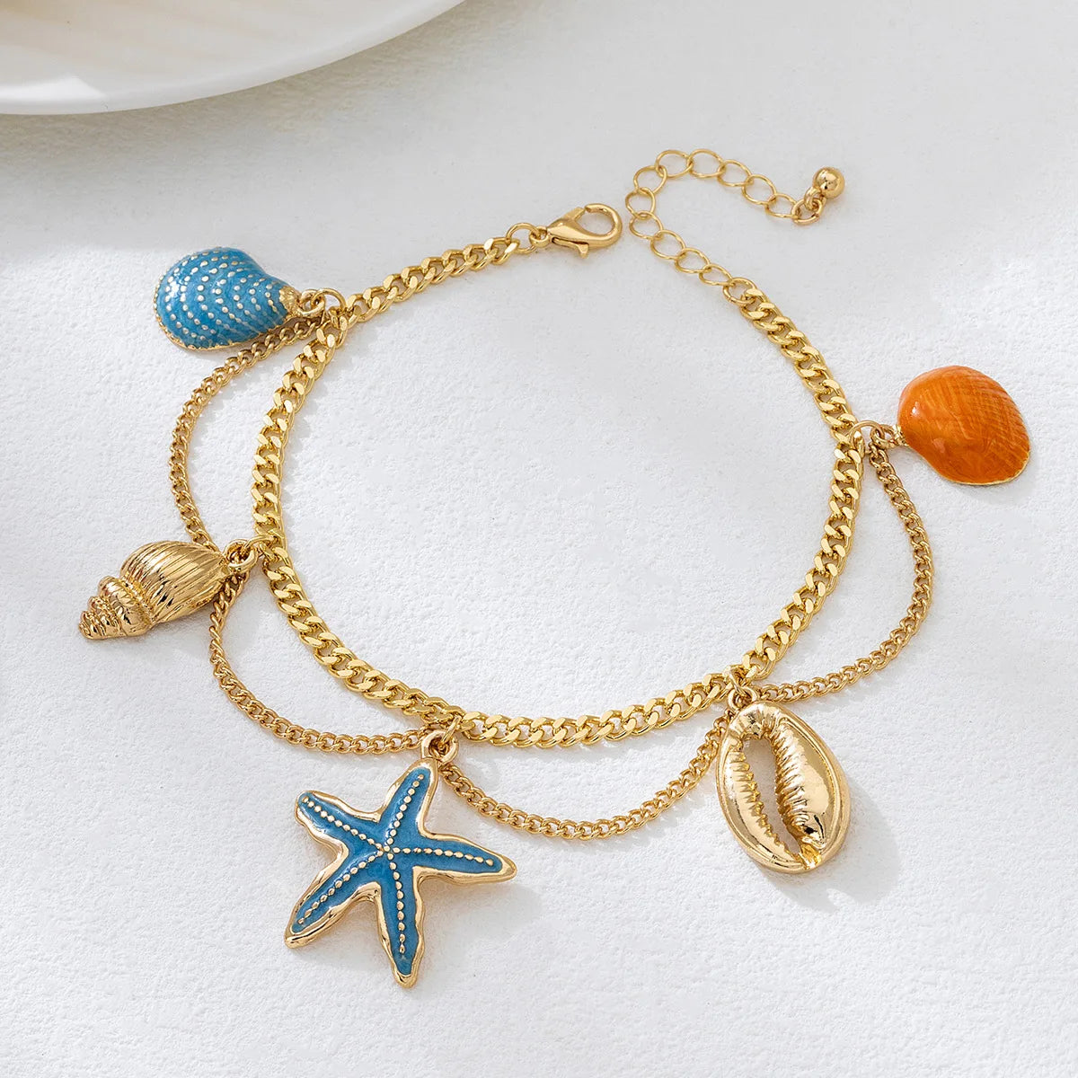 Starfish Shell Multi-layer Anklet For Women Girls Bohemian Foot Decoration Fashion Jewelry Holiday Party Gift OL DA001 - Madeinsea©