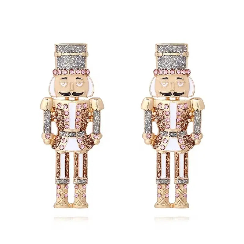 Personalized Creative Cute Nutcracker Soldier Earrings