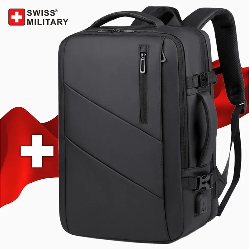 business backpack 17 inch laptop usb SWISS MILITARY Laptop Backpack Men 17 Inch Multi Pocket Expandable Bac