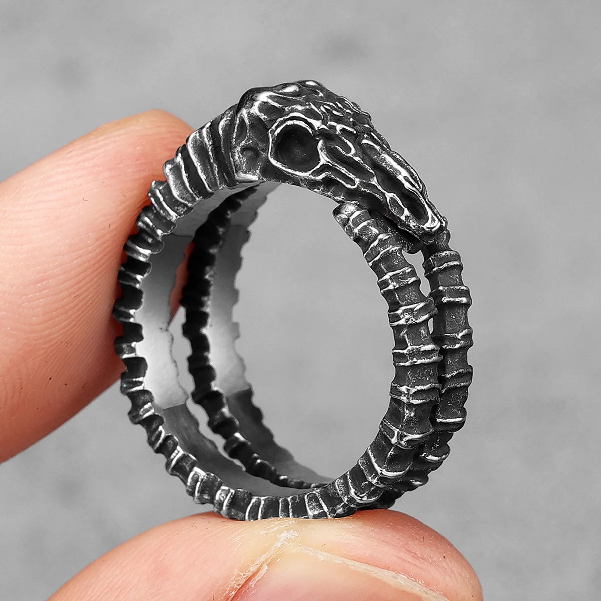 Argali Schafe Schädel Ringe Edelstahl Männer Ring Punk Rock Vintage für Männliche Reiter Schmuck Zubehör Kreativität Geschenk Großhandel