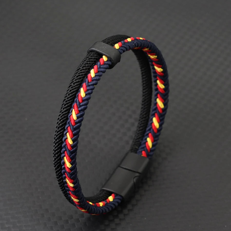 Noter 2025 Personalized Handmade Rope Bracelet For Men Detachable Buckle 4 Colors Grade A Ethnic Fabric Bangle Pulseria Homme