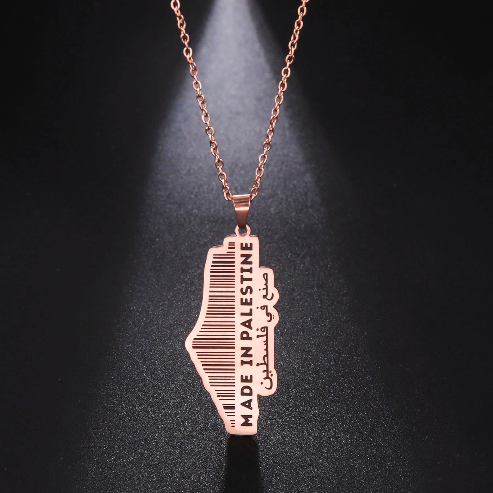 Dreamtimes Palestine QR Code Ukraine Map Men's Necklace Fashion Stainless Steel Pendant Choker Gift Jewelry 2022 New Wholesale