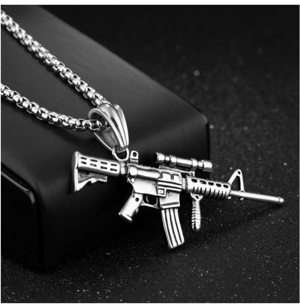 Fashion Stainless Steel Pendant Necklace Women Macho Men Valentine Gifts