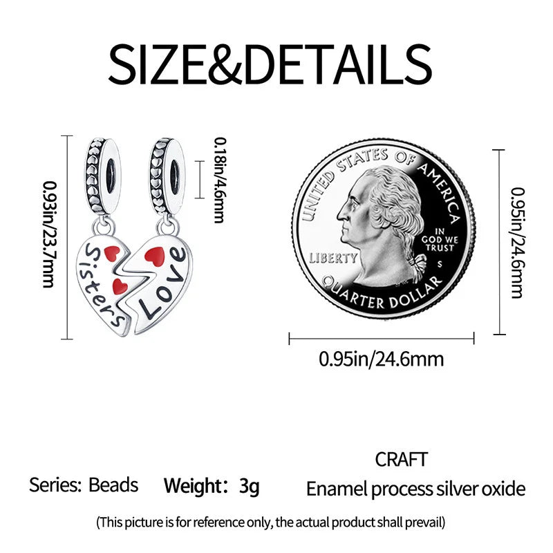 1 PCS Silver Plated Charms Fit Original 3mm Bracelet Necklace Heart Clover Evil's Eye Pendant Bead Making Woman Jewelry