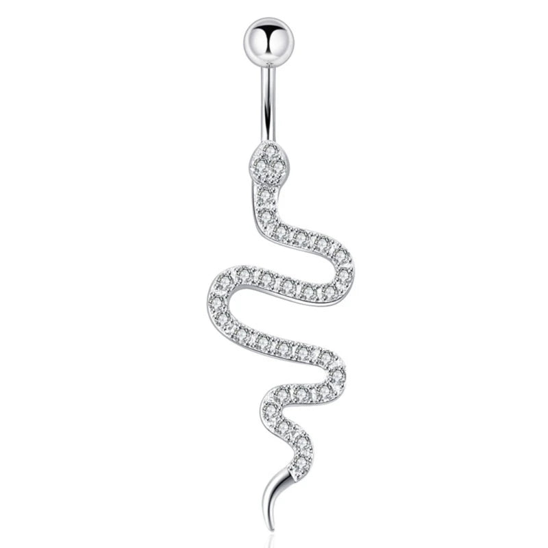 Zircon Belly Button Snake Ring for Navel - Madeinsea©
