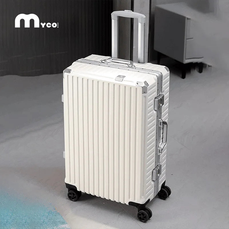 Trolley Luggage 20 24 26 28 Inch Aluminum Frame Rolling Luggage Case USB Travel Suitcase on Wheels Combination Lock Carry-On Luggage - Madeinsea©