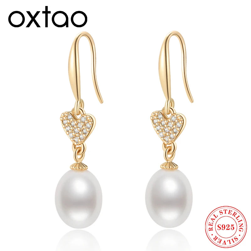 OXTAO Real Natural Freshwater Pearl Fashion Bracelet Ladies Elegant Bracelet Jewelry Valentine's Day Girlfriend Birthday Gift