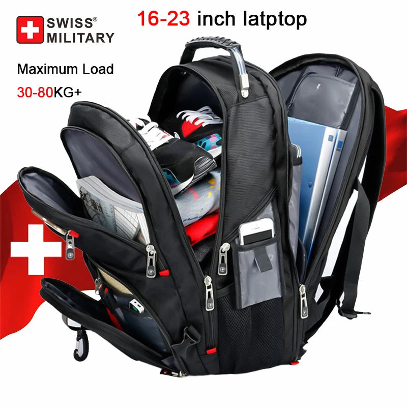 SWISS MILITARY Large Capacity 80L Multifunction Men Bag Fashion Travel