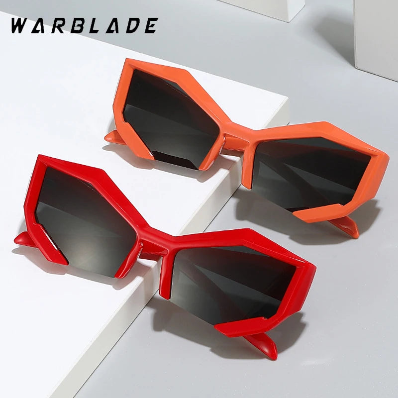 Cat Eye Sport Halbrahmen Sonnenbrille Frauen Männer Neue Luxusmarke Y2K Punk Sonnenbrille Für Damen Kleine Rahmen Shades Brillen UV400