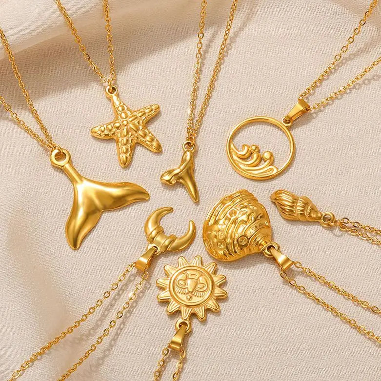 Starfish & Mermaid Summer Necklace for Women