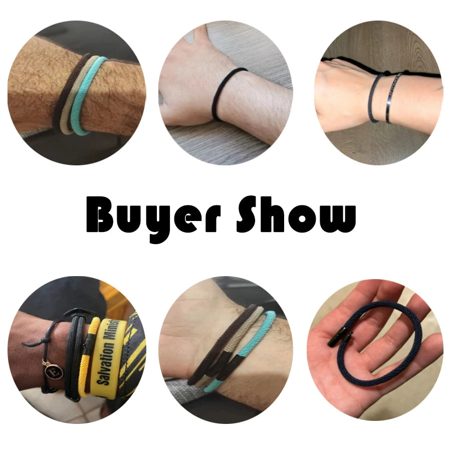 2024 Neues minimalistisches Seilarmband Unisex Edelstahl Druckknopf Glücksbringer Roter Faden Braslet Geschenk für Liebhaber Pulsera Makramee