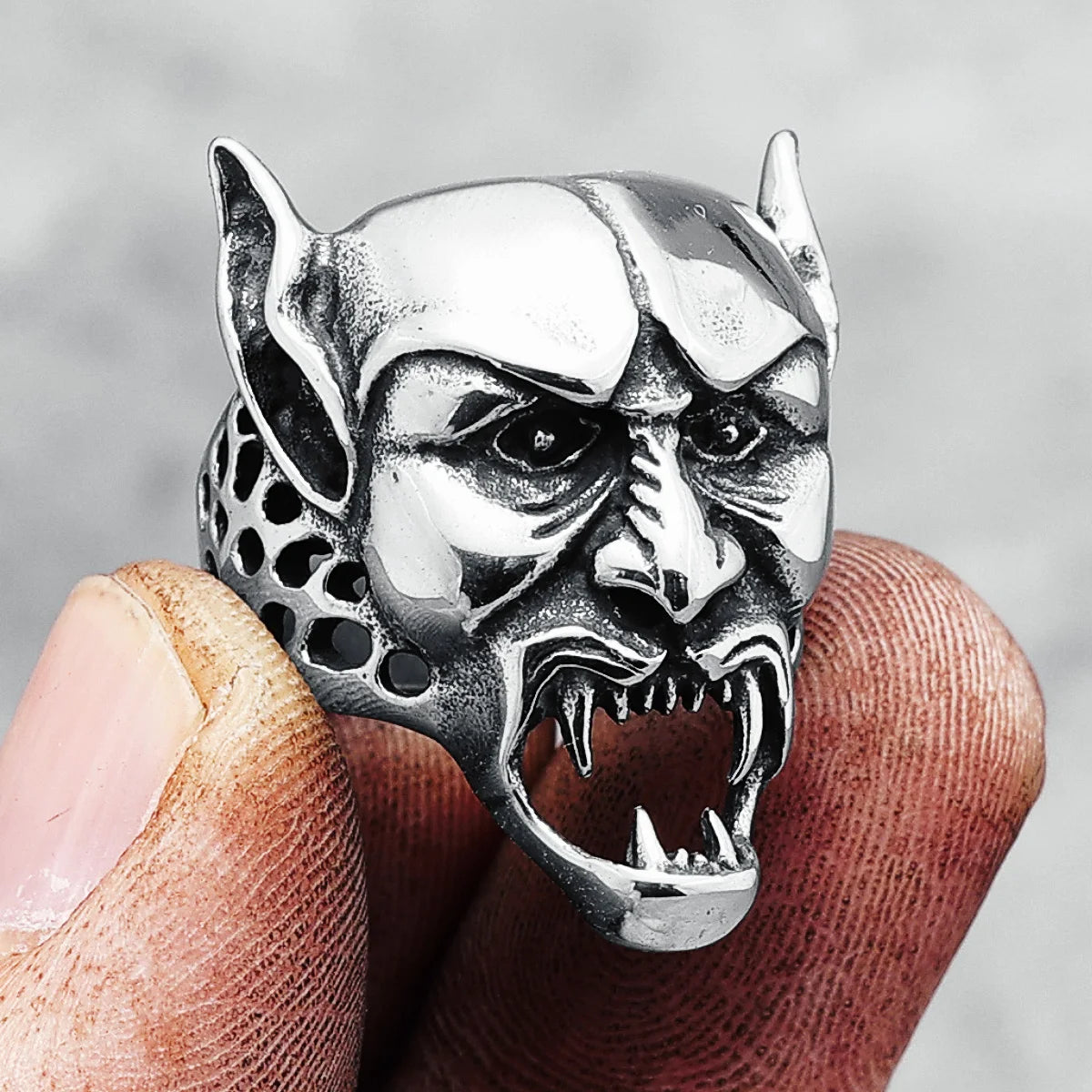 316L Edelstahl Vampire Ring Punk HipHop Retro Östlichen Europa Mythologie für Biker Männlich Junge Schmuck Geschenk Dropshipping