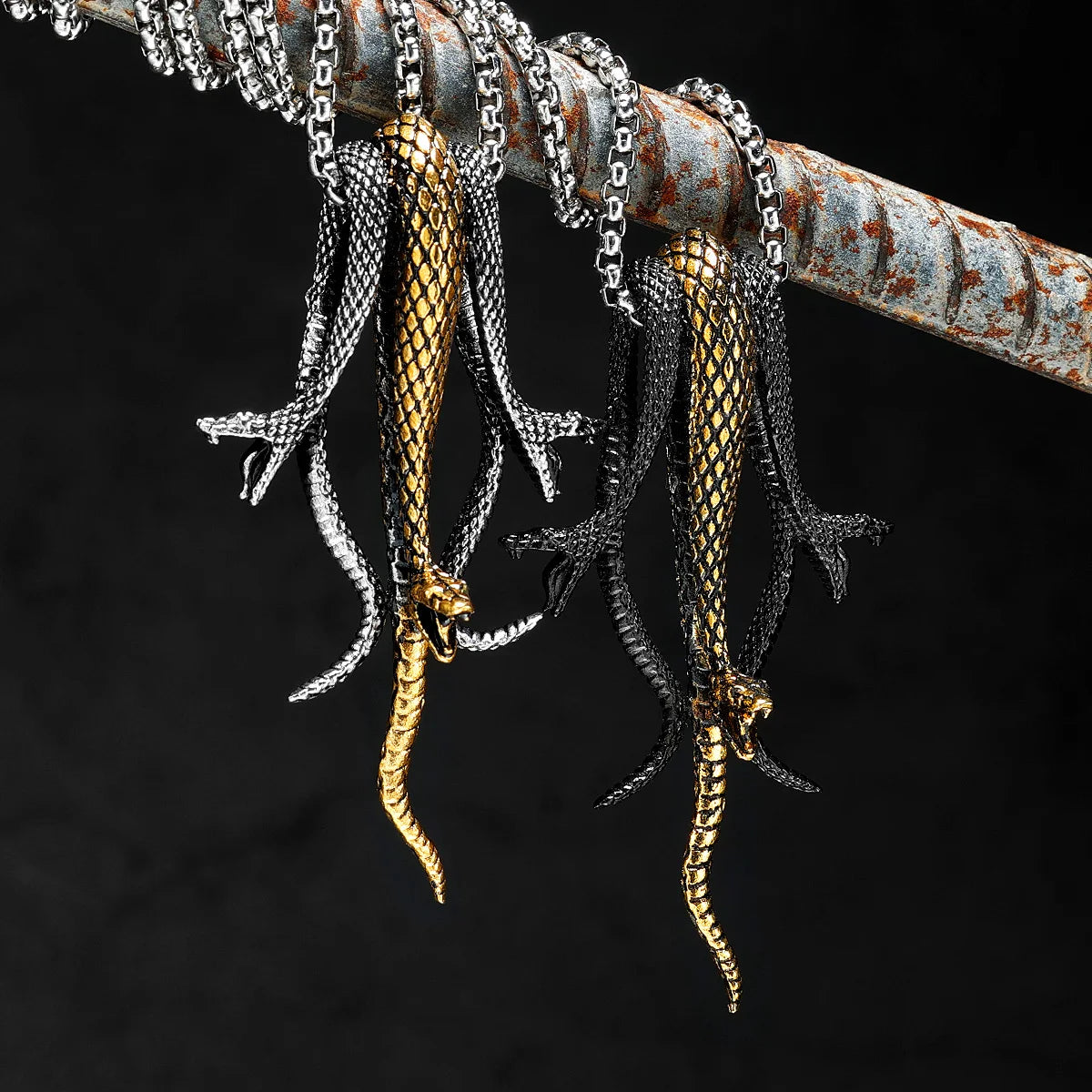 Pendentifs Mamba Colliers serpents pour hommes en acier inoxydable 316L Chaîne pour hommes Rap Rock Punk pour ami Bijoux masculins Meilleur cadeau Dropshipping