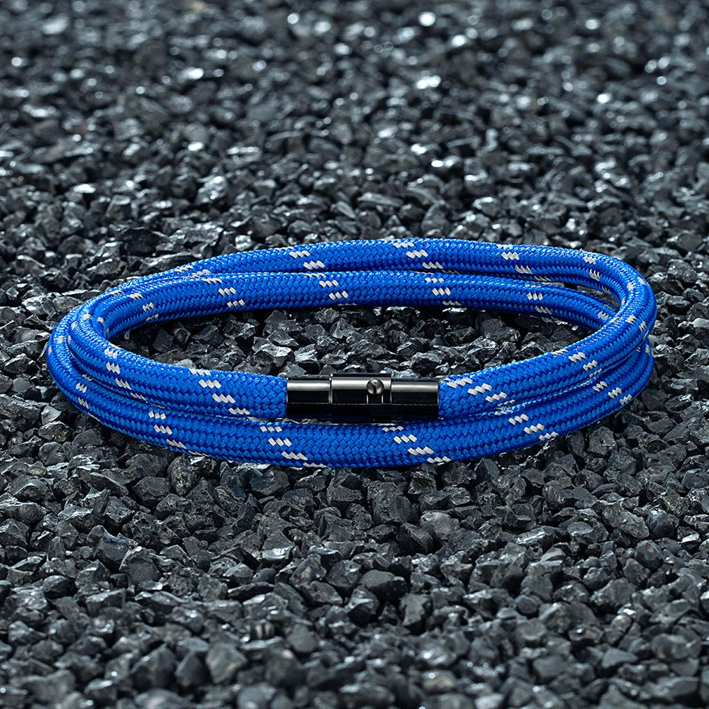 MKENDN Double Layer Paracord Bracelet for Men & Women - 316L Magnetic Clasp Survival Bracelet - Outdoor Emergency Jewelry Gift - Madeinsea©