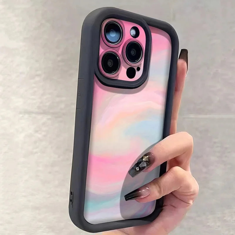 For Samsung Galaxy S25 S24 S23 S22 Ultra FE A16 A55 A54 A53 A06 A15 A35 A14 A34 5G Case Dreamy Ombre Design TPU Soft Phone Cover