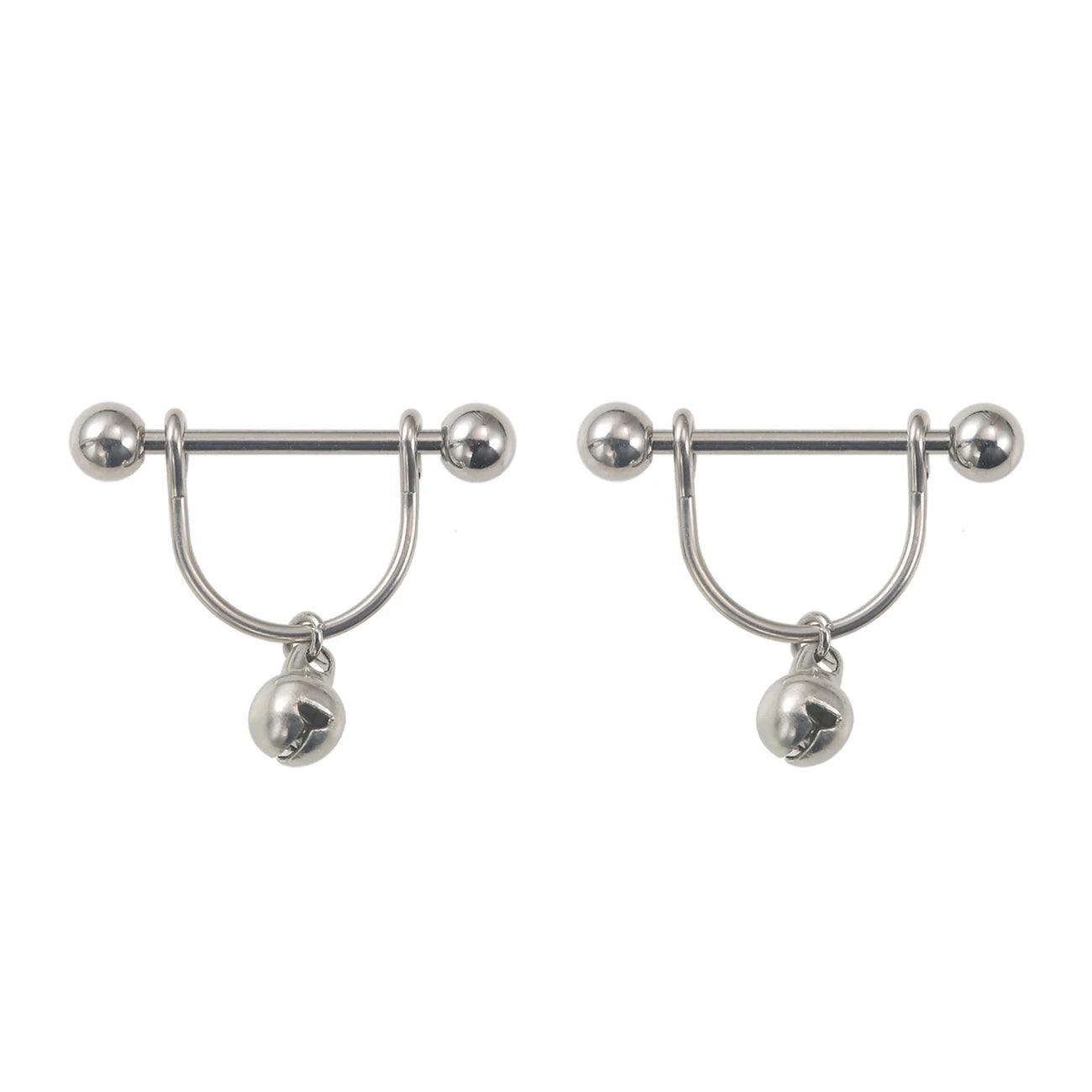 1 Pair 14G 16G Nipple Rings Dangle Bell Sexy Woman Nipple Piercing Women Breast Ring Body Jewelry