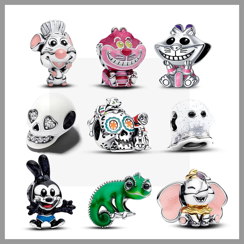 NEW in Charm Disney Cheshire Cat Charm beads Suitable for Original Women Stitch Bracelet Necklace Pendant Jewelry Holiday gifts