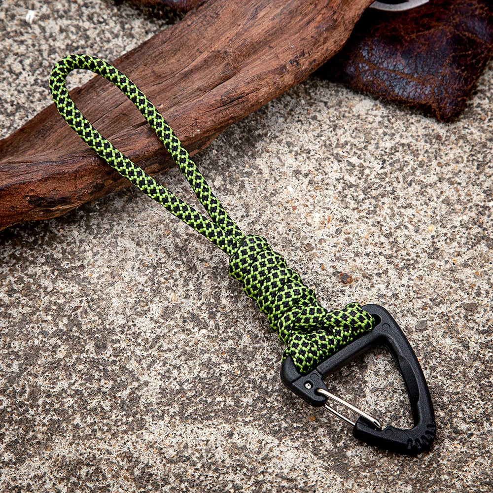 MKENDN Triangle Buckle Paracord Lanyard Keychain Tactical Backpack Accessories Safety Hand Wrist Strap Fall Protection