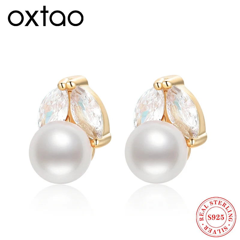 Real Natural Freshwater Pearl Fashion Earrings Ladies Elegant Earrings Jewelry Valentine's Day Girlfriend Birthday Wedding Gift