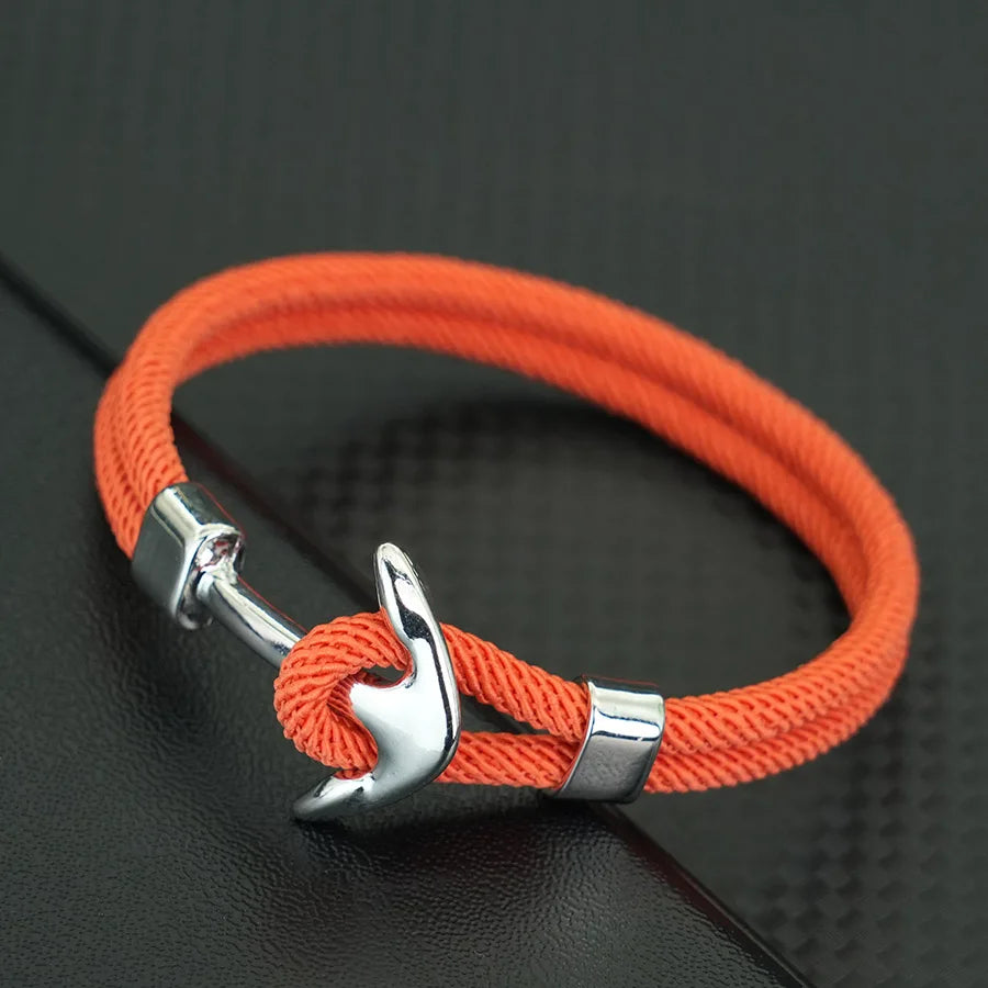 Marine Style 10 Color Anchor Bracelet For Men Grade A 4mm Cord Chain Braslet Nautical Surfing Braclet Beach Accessories Pulseria - Madeinsea©