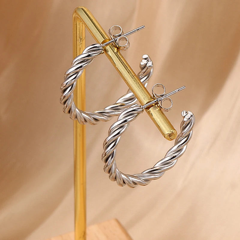Twisted Hoop / Nautical Rope Earrings for Women - Madeinsea©