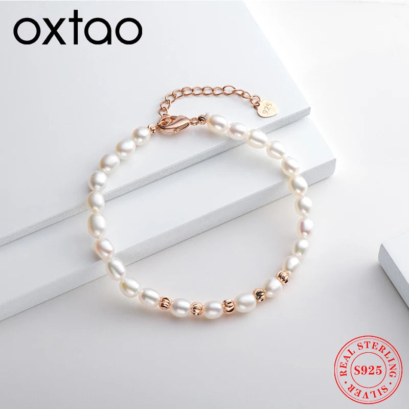 14K Gold Plated Real Natural Freshwater Pearl Fashion Bracelet Ladies Elegant Bracelet Jewelry Girlfriend Birthday Wedding Gift