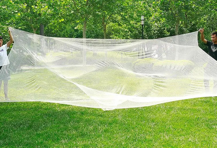 Lawaia Multifilament Hand Carry Fishing Net Outdoor Sturdy Braided Fish Net with Bamboo Poles for River and Pond Nylon 3x3/4x4m