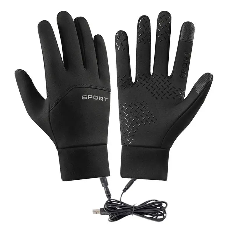 USB Heated Gloves Waterproof Touchscreen Winter Snowboard Gloves Hand