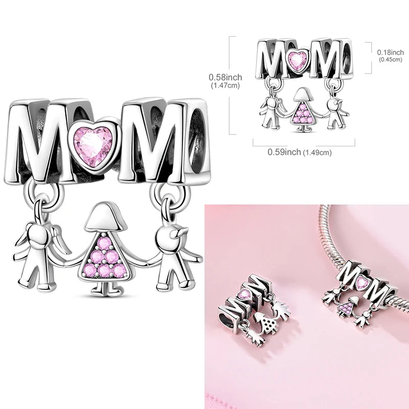 Hot Sale Charms Beads 925 Sterling Silver Pink Perfume Bottle Letter Luminous Firefly Tarot Card Beads Fit DIY Bracelets Jewelry - Madeinsea©