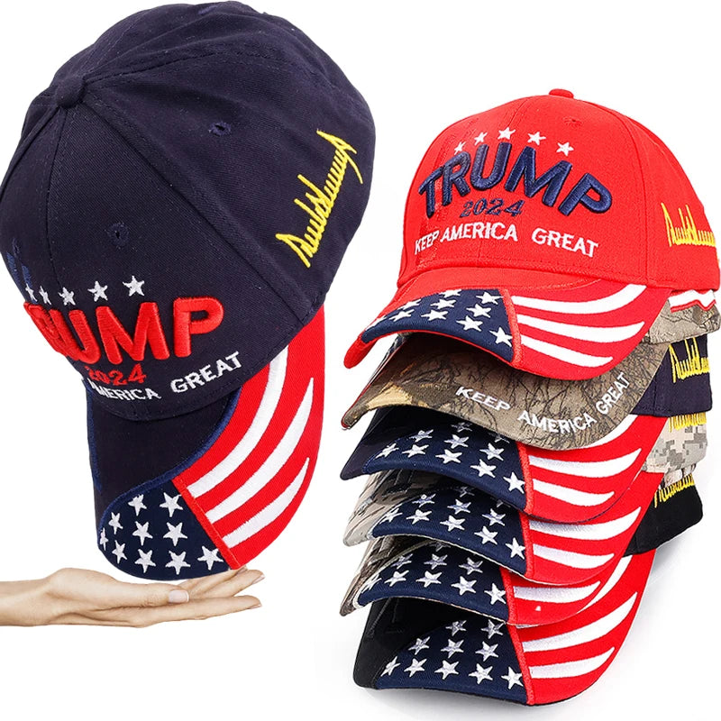 Nouvelle casquette de baseball Donald Trump 2024 MAGA Camo USA KAG Make Keep America Great Again Snapback President Hat Casquette brodée