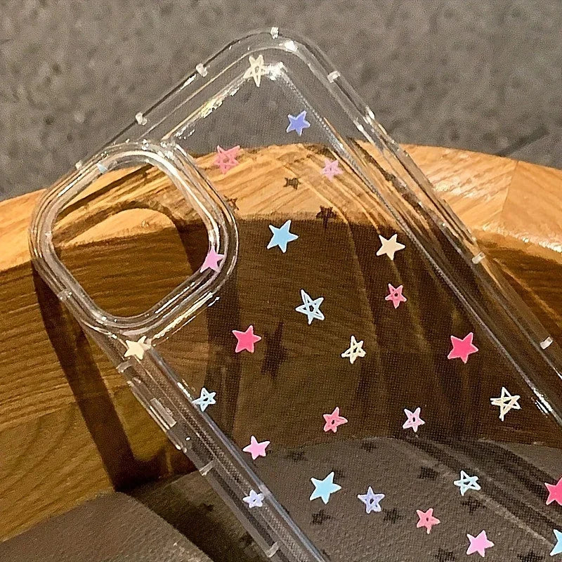 Transparent Star Design Silicone Case for Samsung A15 A35 A55 A54 A34 A33 A53 A52 A32 A13 A14 S25 S24 S23 Ultra S22 S21 FE Cover - Madeinsea©