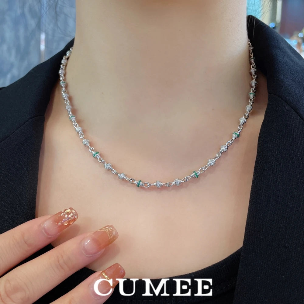 CUMEE Personalisierte und vielseitige stapelbare Halskette für Damen mit 925er Sterlingsilber und 18 Karat Vergoldung