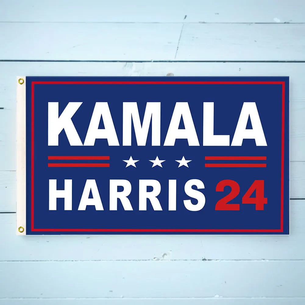 Kamala Harris Flaggenbanner, 90 x 150 cm, Kamala Harris 2024 US-Präsidentschaftswahlflaggen, lebendige Farben für Garten, Rasen, Hof, Heimdekoration