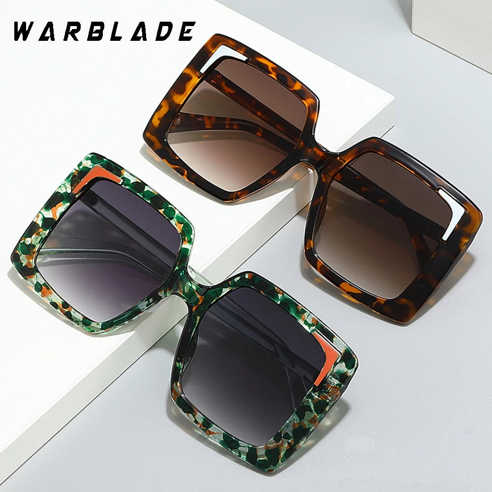 Lunettes de soleil carrées surdimensionnées pour femmes, grande monture 2025, marque de luxe, lunettes de soleil tendance pour dames, lunettes Cateye rétro UV400