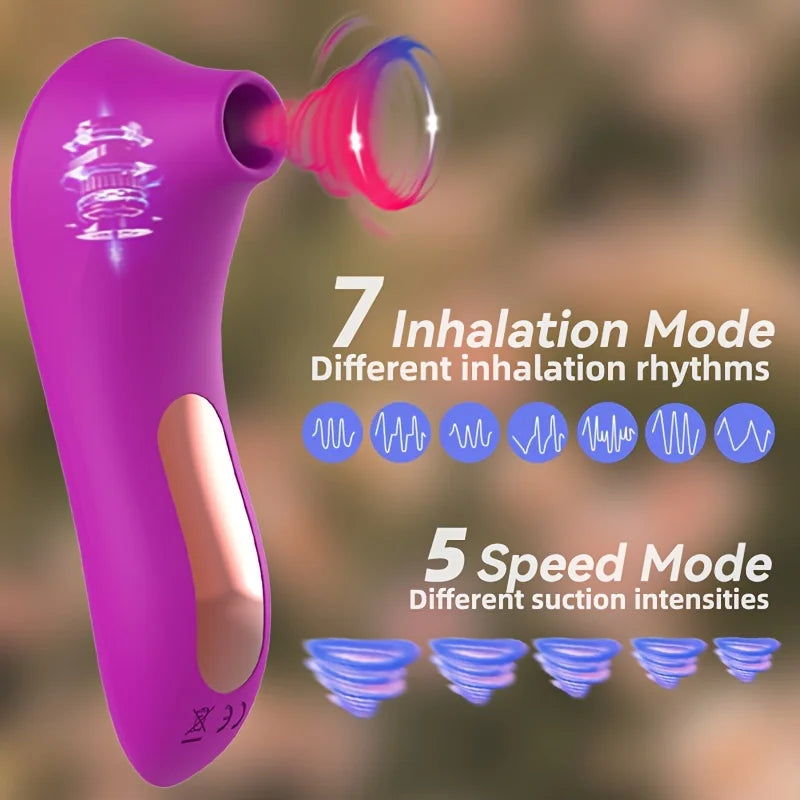 Vibrateur à succion 12 modes pour clitoris et mamelons, stimulateur oral par aspiration, masturbateur, masseur, sextoy pour adultes, jouet sexuel à souffler