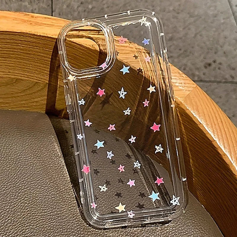 Transparent Star Design Silicone Case for Samsung A15 A35 A55 A54 A34 A33 A53 A52 A32 A13 A14 S25 S24 S23 Ultra S22 S21 FE Cover - Madeinsea©