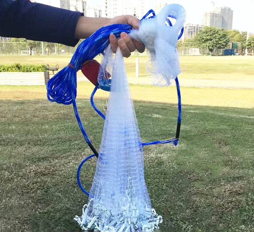 Lawaia Fishnet Catch Fish Network Steel Pendant Hand Casting Style Fishing Net Automatic Fishing Tool 240/300/360/420