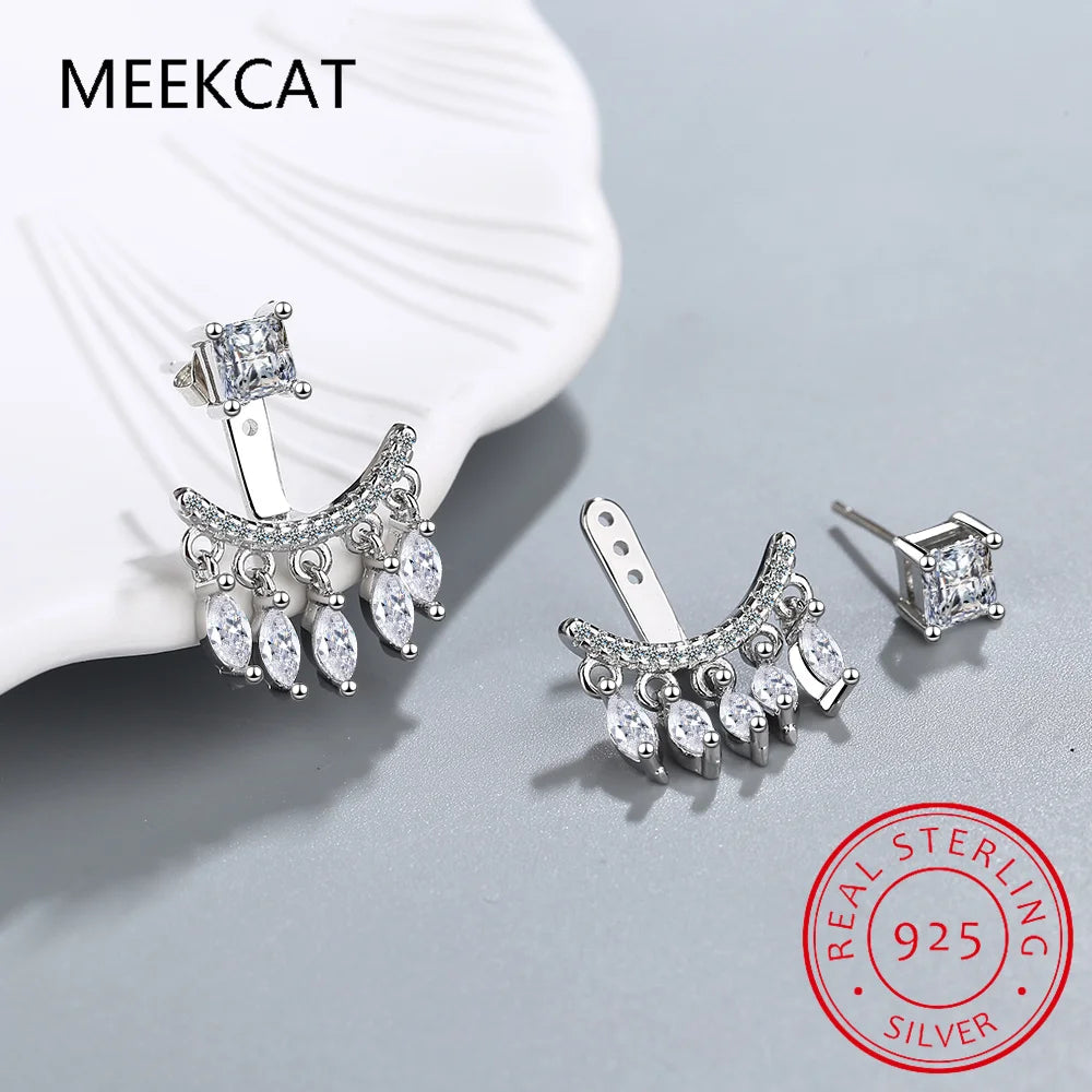 2CTTW 5MM GRA Full Moissanite Stud Earrings for Women Sparkling D Color Lad Diamond 925 Sterling Silver Jewelry Wholesale