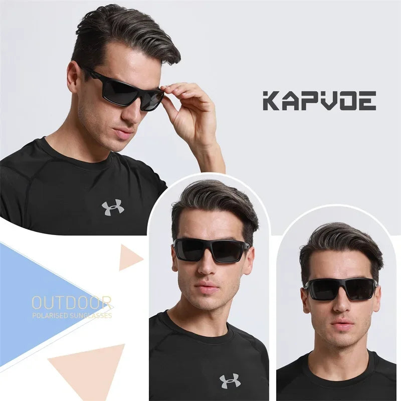 Kapvoe Polarized Hiking Eyewear Sunglasses for Men UV400 Lens Sunglasses Glasses PC Lens Glasses HD Lens Outdoor Sunglasses 2025