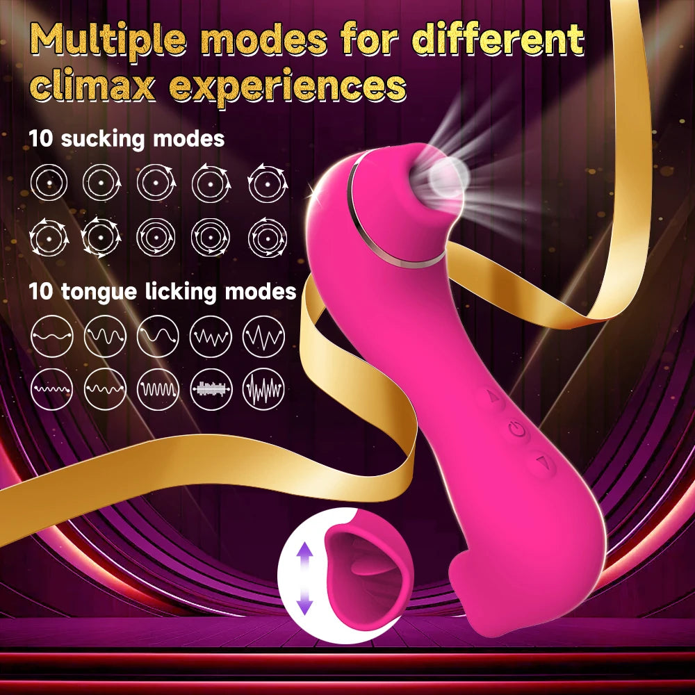 Vibrateur à double stimulation clitoridienne par succion, masseur de point G, stimulateur oral et vaginal des mamelons, sextoys pour femmes et couples
