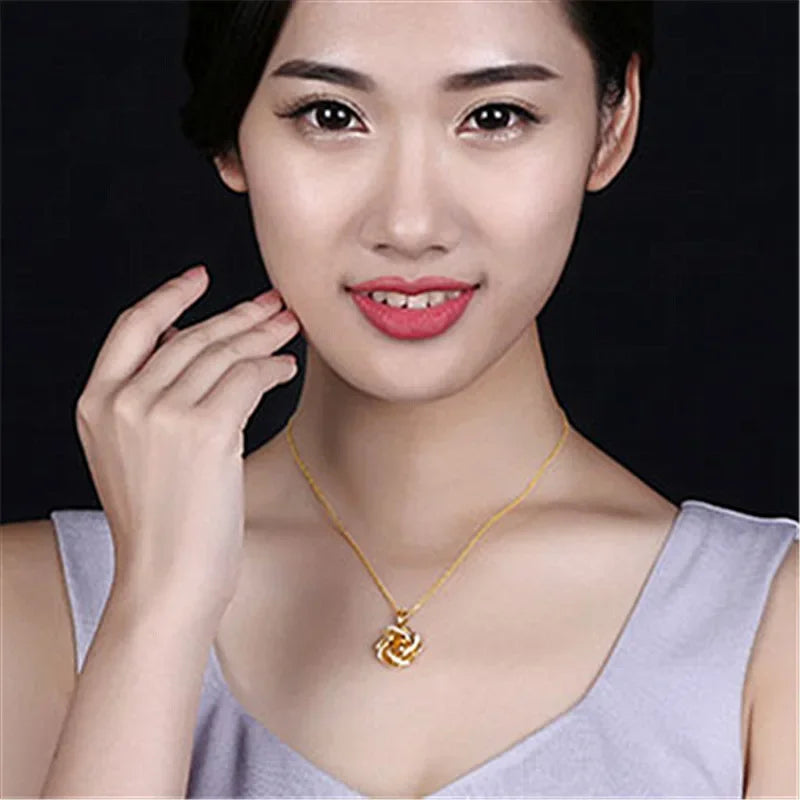 Real 18K Gold 2 Carats Topaz Pendant Women Luxury Yellow Gemstone 18 K Gold Necklace Crystal Jewelry Pendant Womens Accessoires - Madeinsea©
