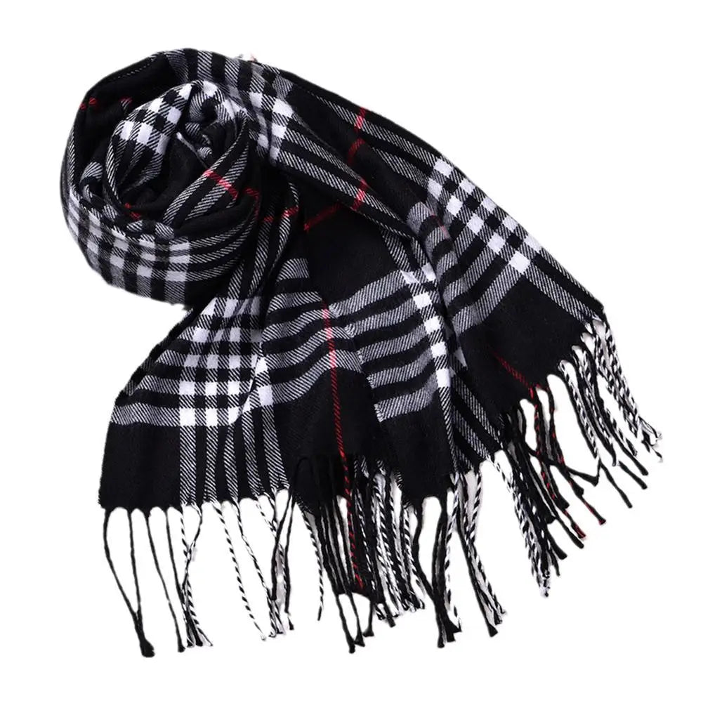 British Style Winter Scarves Faux Cashmere Couple Shawls, Autumn/Winter Bestseller Warm Knit Wraps for Men Women