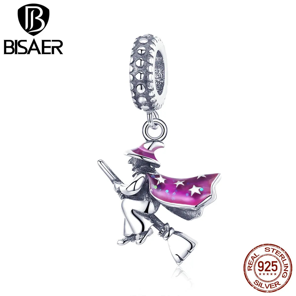 Breloques personnalisées BISAER 100 % argent sterling pour femmes