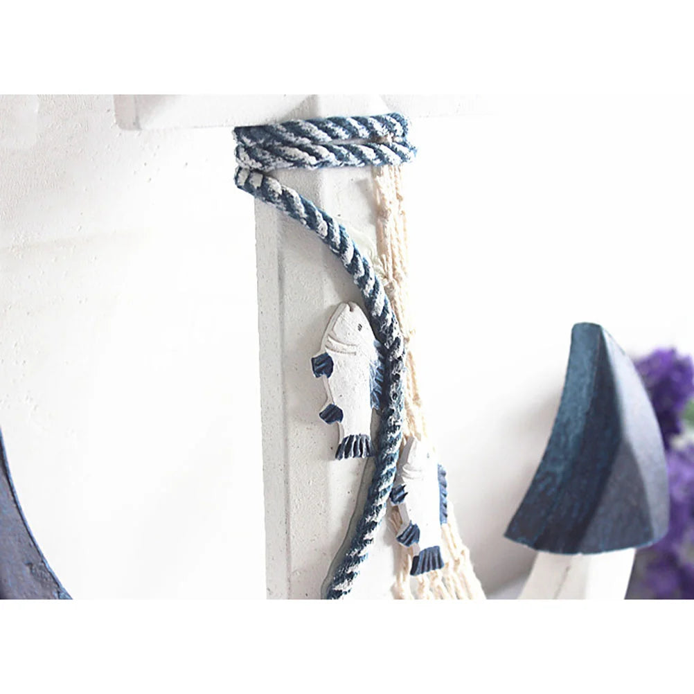 Décoration méditerranéenne Décor d'ancre marine Décor d'ancre marine Accessoires de salle de bain pour petite salle de bain Décoration murale en bois