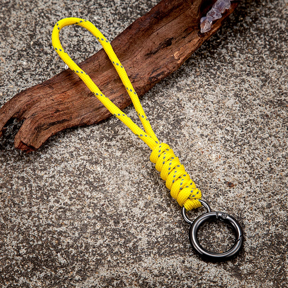MKENDN 7-strand Paracords Rope Braided Keychain Outdoor Emergency Lanyards Tactical Survival Tool Backpack Anti-lost Key Ring