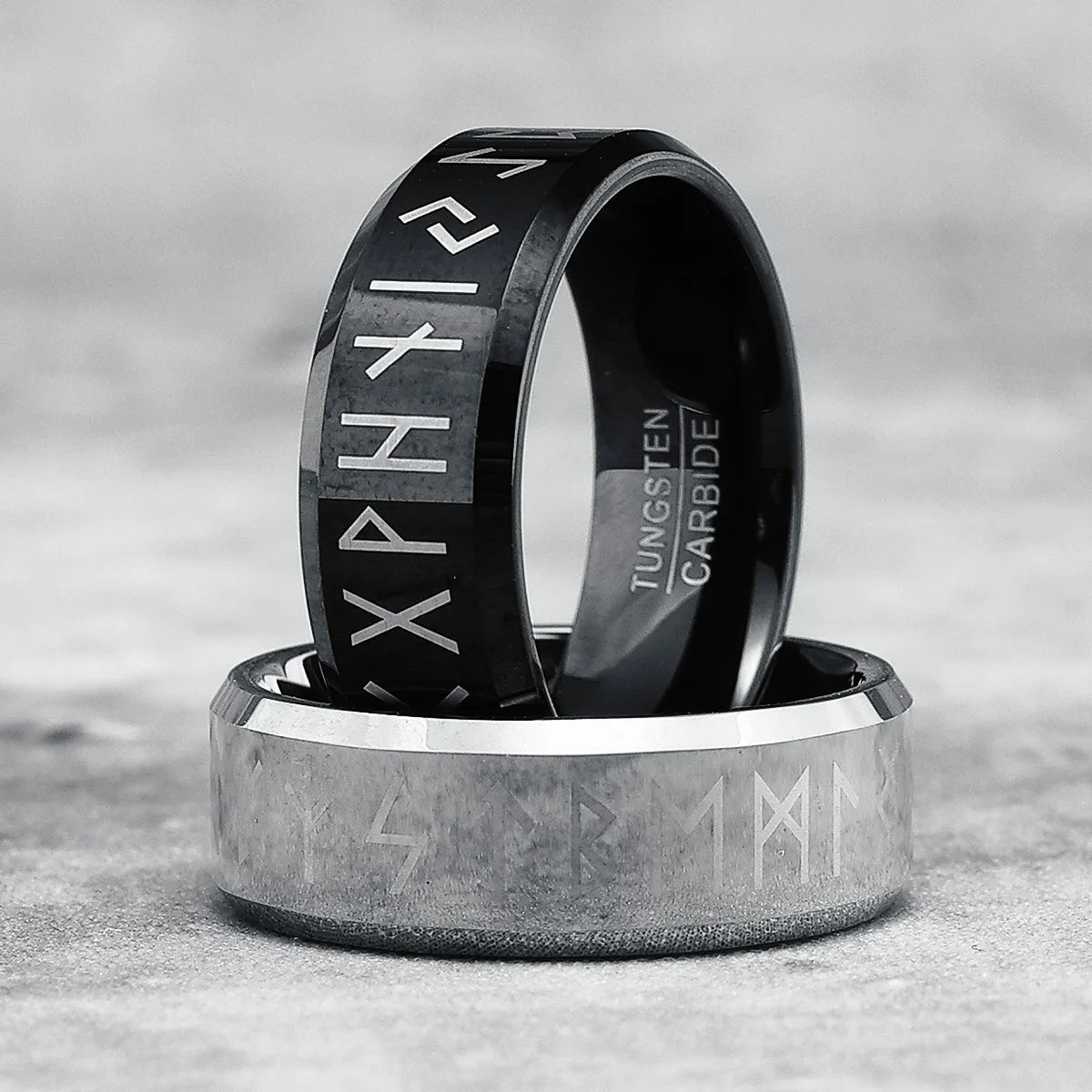 Bagues de luxe en carbure de tungstène pour hommes, bagues de personnages vikings, bague de l'homme du Nord, punk rock pour motard, petit ami, bijoux cadeau