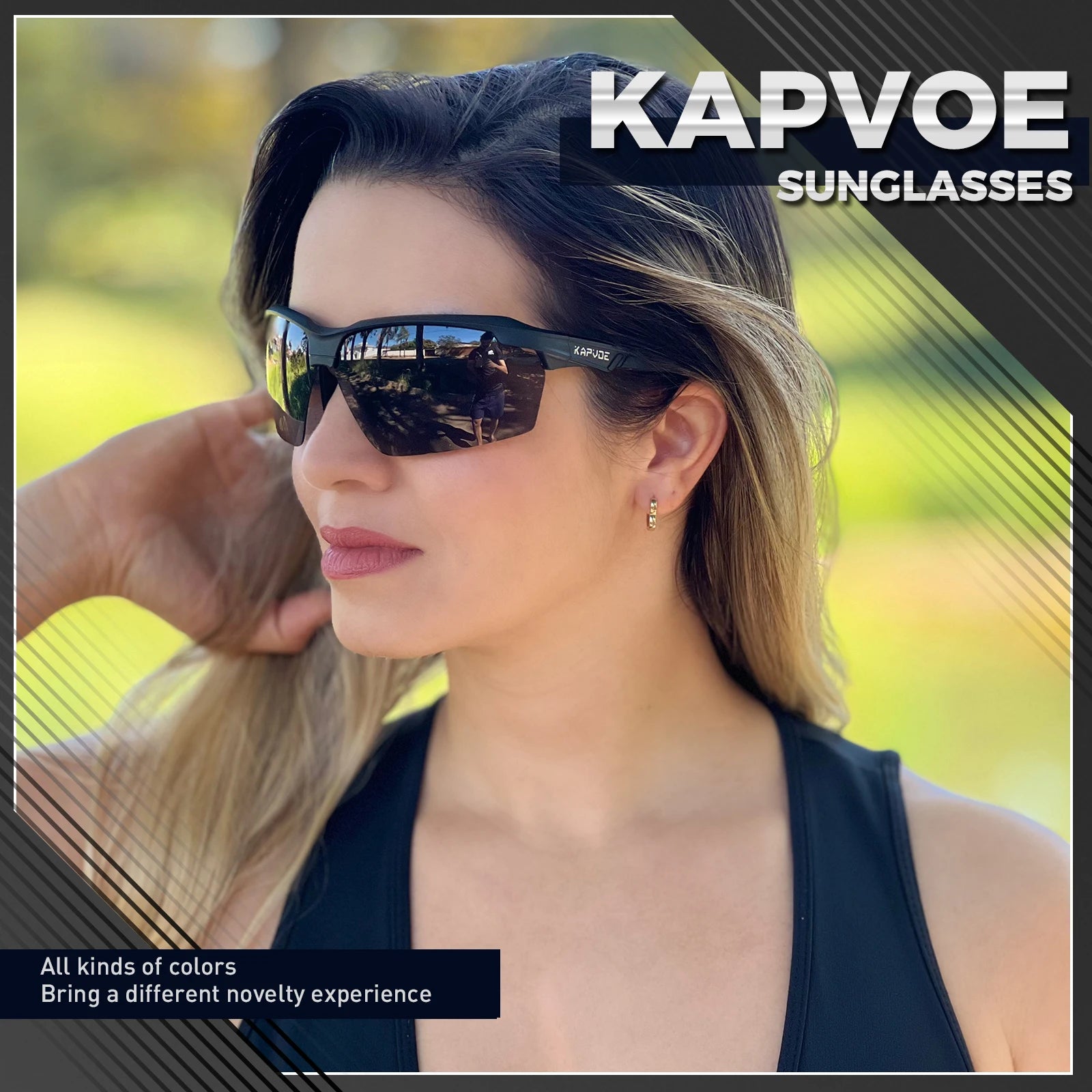 KAPVOE Polarized Outdoor Sunglasses Men Driving Bike Eyewear Women MTB Road Bicycle Cycling Glasses Sports Running UV400 Goggles - Madeinsea©