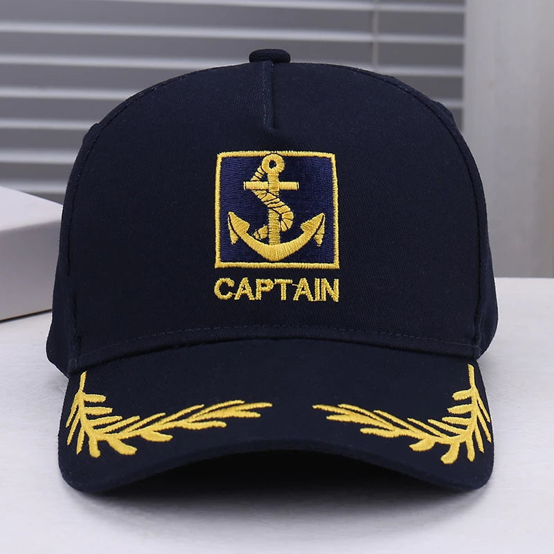 Fashionable Wheat Spike Embroidery Decorated Baseball Cap Versatile Navy Cosplay Dance Sun Protection UV-Blocking Hat