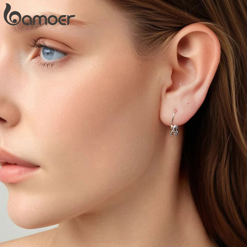 BAMOER Elefanten-Ohrhänger, Tierohrringe, oxidiert, Original, für Damen, Geschenkidee für Partys, Geburtstage, schöner Alltagsschmuck