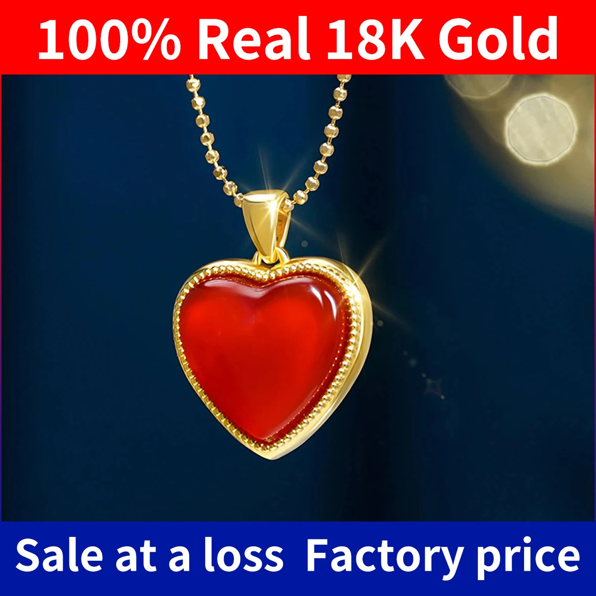 Szjinao 100% Real Gold 18k Natural Agate Necklace For Women Heart Pendant Au750 Pure Original Gold Jewelry Valentine's Day Gifts